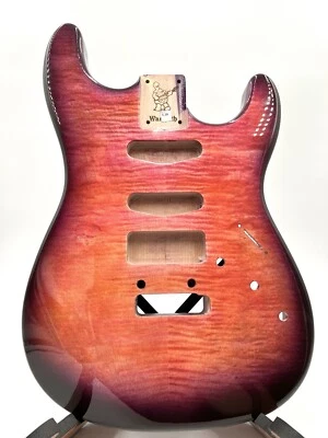 Warmoth Custom Stratocaster Tequila Sunrise Strat Flamed Maple Stratocaster Foto 1 de 4