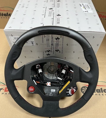 Original FERRARI 599 Gto Lenkrad New Steering Wheel Oem Packaged Red Stitching - image 1 of 4