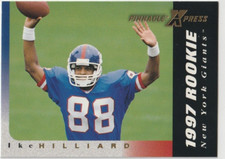 1997 Pinnacle X-Press #127 Ike Hilliard RC New York Giants