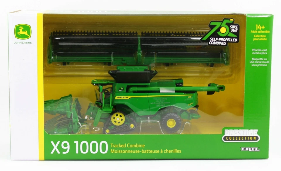 2022 ERTL 1:64 John Deere X9 1000 *TRACKED* COMBINE 75 YEARS SPECIAL ED NIB! - Image 1 of 1