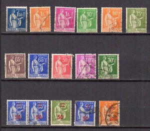 France 1932-41 type Paix un lot de 16 timbres oblitérés /TE4409a - Imagen 1 de 1