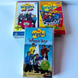 The Wiggles VHS Tapes x3 Wiggle Bay Wiggly TV Toot Toot ABC Kids Videos tested - Picture 1 of 19
