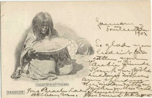 AZ Arizona Indianerin Postkarte, 1907, Korbmacher - Bild 1 von 2