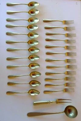 SERVIZIO DI POSATE FINE 800 INIZIO 900 IN ALPACCA - Immagine 1 di 4