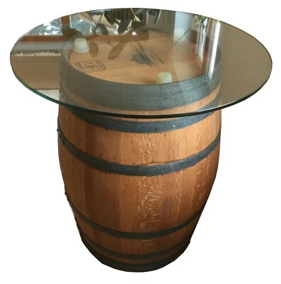 Stehtisch wetterfest Holzfaß draußen  Eichenfaß gebrauchtes Weinfaß Tischfaß Faß - Bild 1 von 4