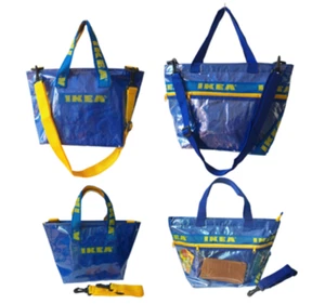 Ikea Remade Bag Shoulder Shopping Upcycled All Handmade New Idea Women w/Strap - Picture 1 of 14