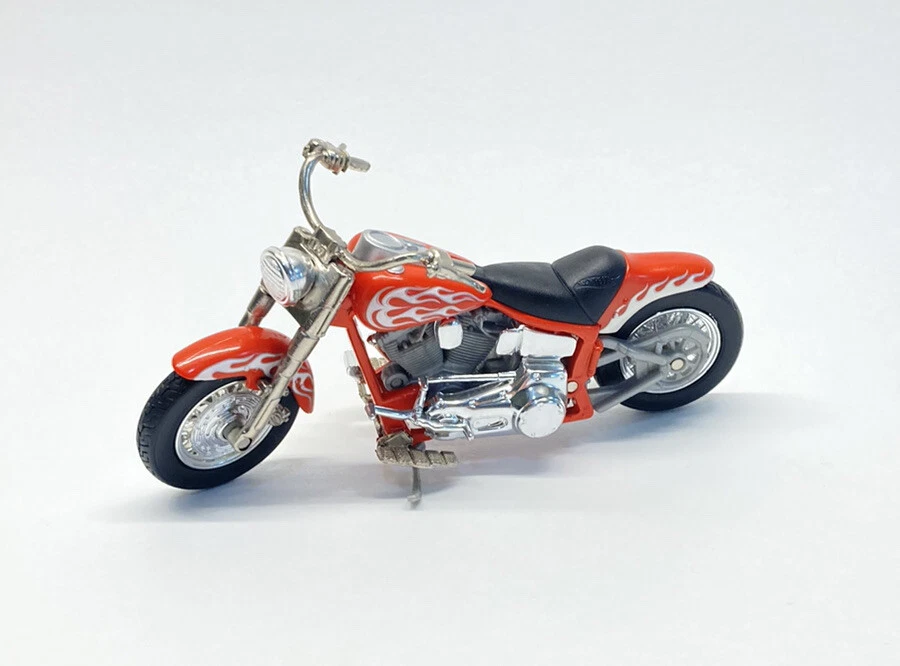 Hot Wheels Motorcycles Street Power Fat Ride 1:18 Harley-Davidson Diecast Bike - Image 1 of 4
