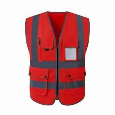 S-4XL Reflective Safety Vest High Visibility Night Riding Running Vest Outdoor - Image 1 of 4