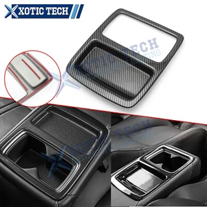 For Honda Accord Carbon Fiber Texture Inner Rear Seat Water Cup Holder Trim 1Pc - Picture 1 of 12