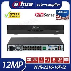 Videoregistratore di rete Dahua 4K NVR2216-16P-I2 1U 16CH 16PoE 2HDD IVS WizSense - Foto 1 di 12