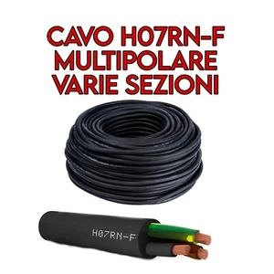 CAVO H07RN-F NEOPRENE RESISTENTE ALL'ACQUA VARIE SEZIONI E METRAGGI - Imagen 1 de 3
