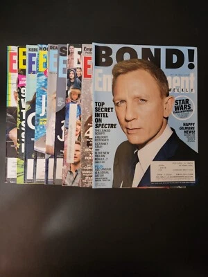Entertainment Weekly 2015-16 Lot Of 9 Craig Bond Fey Poehler Gilmore Girls FN+ - Image 1 of 4