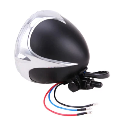 5'' Headlight Lamp Finned Grill For Harley Cruiser Bobber Choppers Cafe Racer - Image 1 of 4