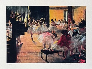 EDGAR DEGAS Ballet School Estate Signed Limited Edition Giclee Art 12" x 16" - Picture 1 of 6