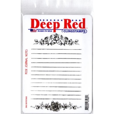 Estampillas rojas profundas rosa diario notas sello adhesivo de goma Foto 1 de 4