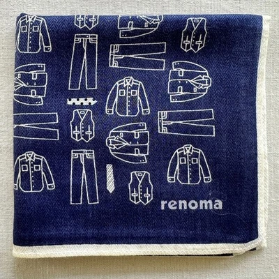 De Colección Pañuelo Azul Marino Espiga Tela y Línea Arte Hombres Camisas ~ Pantalones Pañuelo 18" Foto 1 de 4