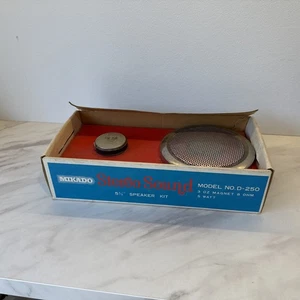 Vintage Mikado D-291 5.25" Stereo Sound Speaker Kit w/ Original Packaging - 1972 - Picture 1 of 8