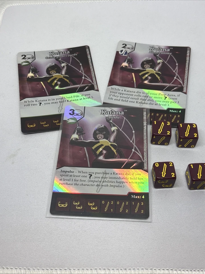 KATANA Super Rare CU SR 4 Dice Flash/Green Arrow Set Dice Masters - Изображение 1 из 1