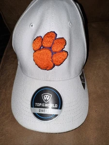 Gorra Clemson Tigers ajustada un ajuste elástico gris Top del mundo adulto NCAA - Imagen 1 de 6