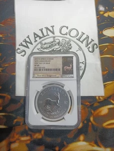 2017 SILVER SOUTH AFRICA KRUGERANND  NGC SP 70 FIRST RELEASES EN108 White Label  - Picture 1 of 3