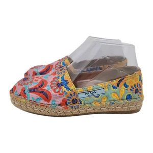 Prada Floral Jacquard Brocade Espadrille Flat Size 6/36.5 - Picture 1 of 10