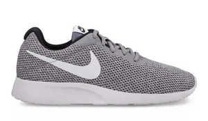 Nike Tanjun Herren 11 Wolfsgrau Weiß Mesh Canvas Athletisch Laufen Turnschuhe Schuhe - Bild 1 von 8