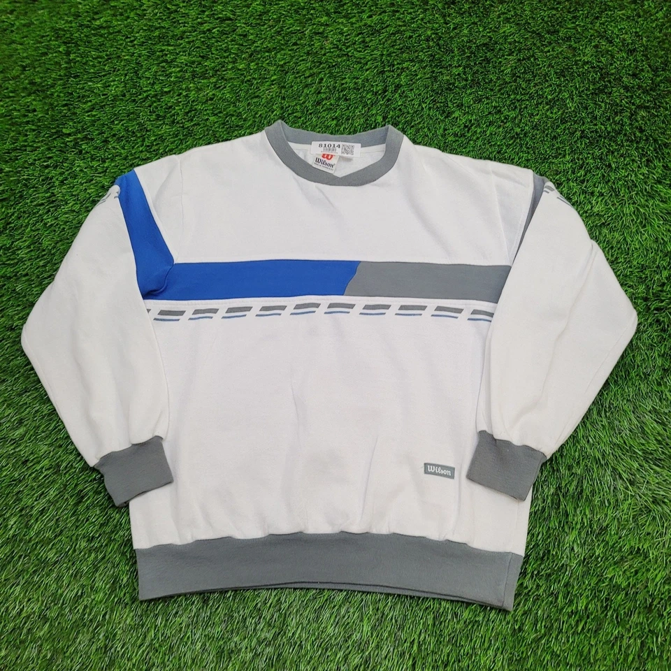 Sudadera Tenis Wilson Vintage Años 90 Mujer XL 22x25 Blanca Foto 1 de 4