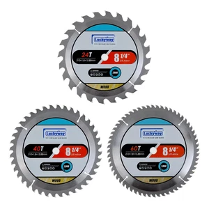 8-1/4 Zoll Kreissägeblatt 3er Pack - 24T, 40T, 60T Hartmetallblätter - Bild 1 von 6