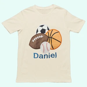 Unisex sports  embroidered shirt, Personalized baseball, basketball, Football, S - Picture 1 of 4