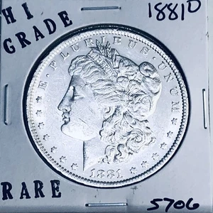 1881 O MORGAN SILBER DOLLAR HOHE QUALITÄT ECHTE US-PRÄGEANSTALT SELTENE MÜNZE 5706 - Bild 1 von 3