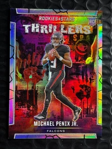 2024 Panini Rookies & Stars Thrillers Michael Penix Jr. #T-MPJ Silver RC Falcons - Picture 1 of 2