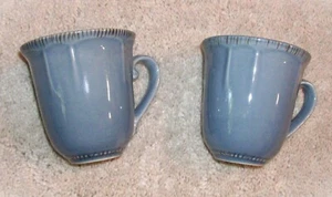 2 BECHER TASSEN Home Trends Naturelemente blau 4" hoch x 4" D Steinzeug unbenutzt - Bild 1 von 3