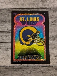 Vtg 1995 St. Louis Rams Team NFL Prismatic Vending Machine Sticker 90s Football - Picture 1 of 3