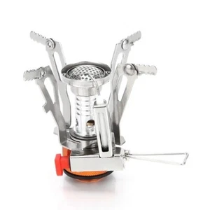 Mini Compact Gas Burner Fishing Outdoor Cooking Camping Stove + Case + Gas Stand - Picture 1 of 7