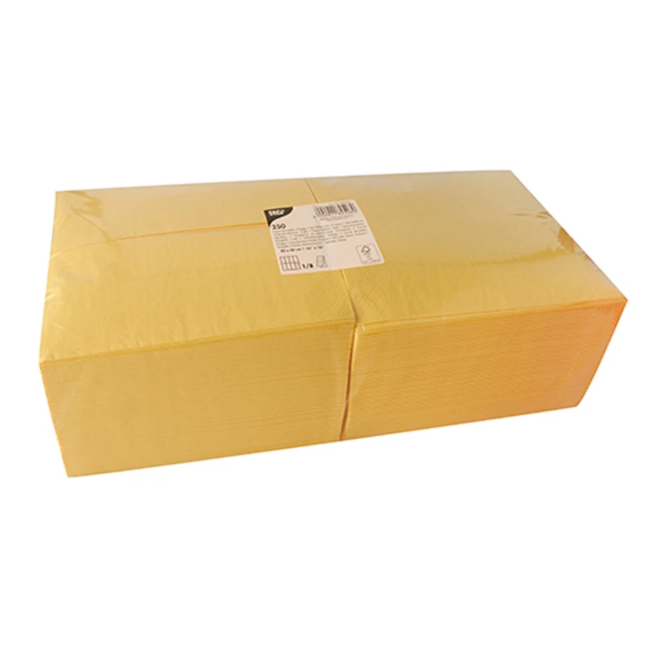 Papstar Tovaglioli Giallo 40x40cm 3-lagig 250 Pezzo Piegato - Immagine 1 di 1
