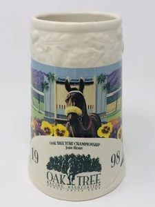 1998 Oak Tree Horse Racing Santa Anita Stein Mug John Henry Turf Championship - Picture 1 of 10