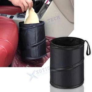 Automotive Portable Large Trash Can Garbage Holder Container Waste Basket Bin - Picture 1 of 13