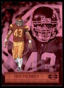 2022 Panini Chronicles Illusions Draft Picks Pink Troy Polamalu USC Trojans #24 - Picture 1 of 2
