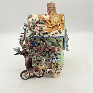 Vtg The Cherry Tree Inn Blue Sky Clayworks Heather Goldminc Tea Lite 2001 Signed - Picture 1 of 18