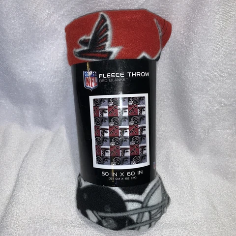New Atlanta Falcons NFL Football Fleece Throw Bed Blanket Large Size 50"x60" NIP Cover