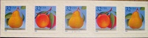 Peach & Pear on Oversized Backing PNC5 Scott’s 2495 - 2495A MNH PL V11111 - Picture 1 of 2
