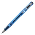 JinHao 599A Demonstrator Plastic Fountain Pen, Medium Nib - Translucent Blue