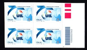 Italia 2025 : Sindacato UIL - quartina con codice a barre - Imagen 1 de 1