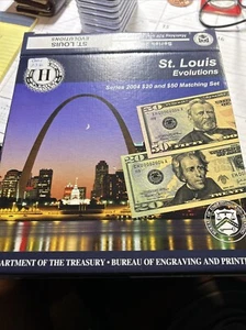 St. Louis Evolutions Series 2004 $20 & $50 Matching Set Low Serial# EH00001984 - Picture 1 of 5