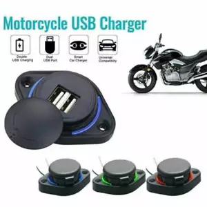 12V /24V - 3.1A Waterproof Car Dual Black ABS USB Port Charger Socket Outlet LED - Picture 1 of 16