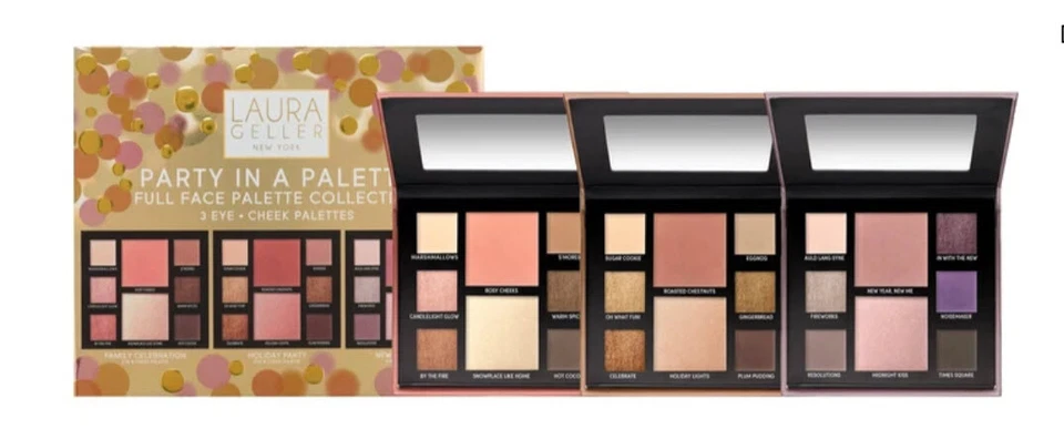 NIB Laura Geller Party In A 3- Palette Set! Full Face & So Gorgeous $96! - Image 1 of 1