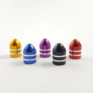4 X Aluminium Tyre Tire Valve Stem Dust Dirt Cap For Car Bike Motorcycle Trailer - Picture 1 of 15