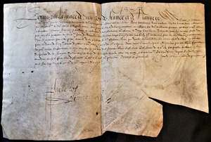 KING LOUIS XIII Receipt for the Builder of Royal Fountains Tommaso Francini 1627 - Picture 1 of 12