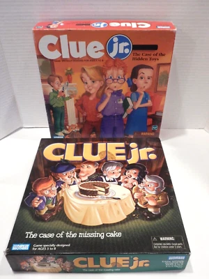 Lote de 2 Juegos de Mesa Clue Jr Estuche de Pastel Faltante y Estuche de Juguetes Ocultos LEER Foto 1 de 4
