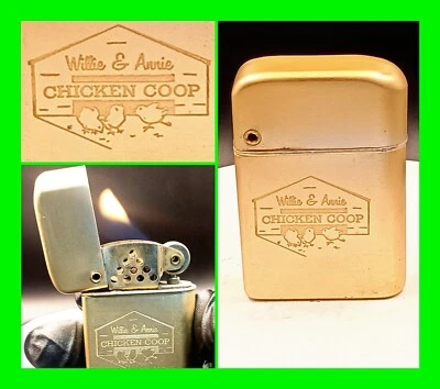 Vintage Ad Cigarette Lighter - Willie And Annie Chicken Coop - Working Condition - Image 1 of 4
